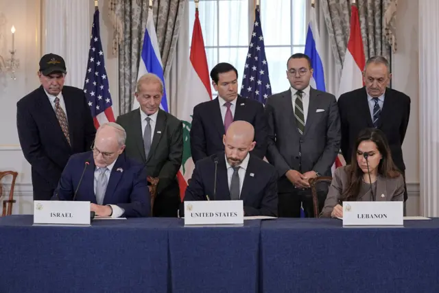توقيع الاتفاق بين لبنان وإسرائيل في واشنطن