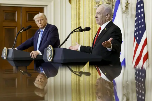 Trump e Netanyahu lado a lado