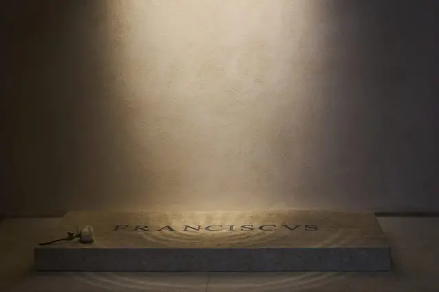 Túmulo do papa Francisco na basílica de Santa Maria Maggiore, em Roma (Itália)