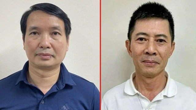 Ông Phạm Thái Hà (trái) và ông Nguyễn Duy Hưng