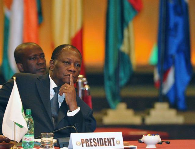 Alassane Dramane Ouattara, président de la République de Côte d'Ivoire est à son 3e mandat