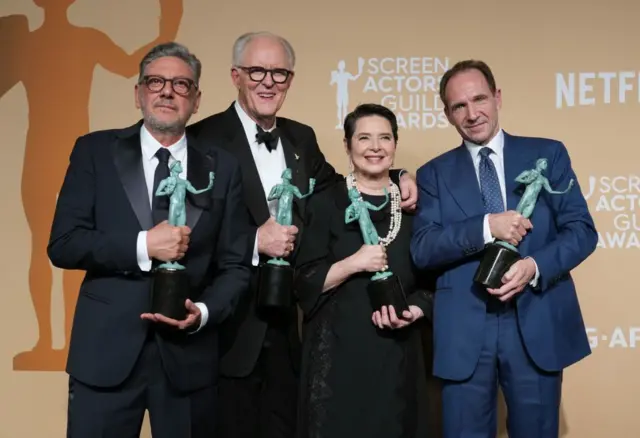 Sergio Castellitto, John Lithgow, Isabella Rossellini y Ralph Fiennes.