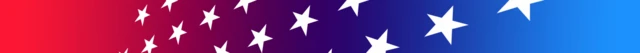 Banner con los colores y las estrellas de la bandera de EE.UU.