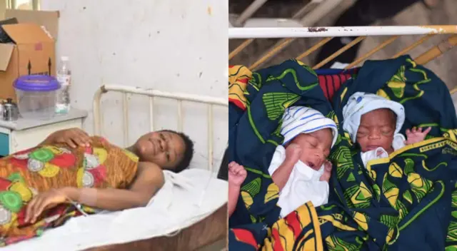 Nwaada Oluomachi Lynda Nwojo nọ n'ọnọdụ ọma dịka ọ na-anta ọgwụgwụ n'aka ndị ọrụ ahụike. 