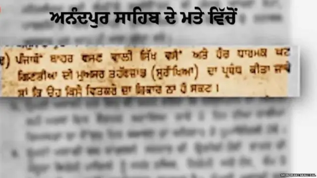 ਅਨੰਦਪੁਰ ਦਾ ਮਤਾ