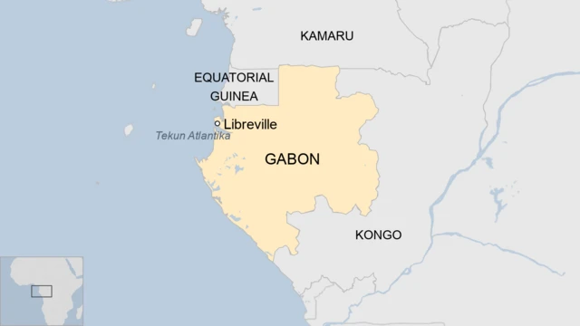Taswirar Gabon da kasashen da suke makwafta da ita 