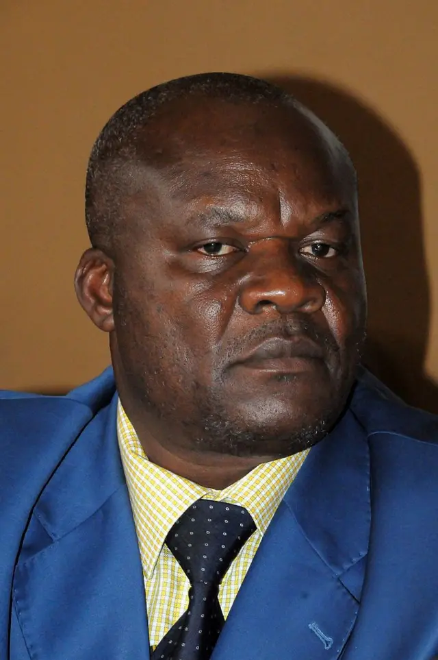 Le vice-président de la délégation des rebelles du M23, Roger Lumbala, participe à une conférence de presse à Kampala, capitale de l'Ouganda, le 8 janvier 2013.