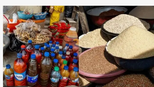 Ohun jijẹ: Epo, ẹwa, irẹsi, panla ati bẹẹ bẹẹ lọ lo han ninu aworan yii. Ko ṣee ma ni ni wọn