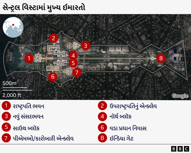 વડા પ્રધાન કાર્યાલય પીએમઓ પાછળ કેટલો ખર્ચ, વડા પ્રધાન પીએમના નિવાસ પાછળ કેટલો ખર્ચ, સેન્ટ્રલ વિસ્ટા, આરટીઆઈ અરજી બીબીસી ગુજરાતી, 