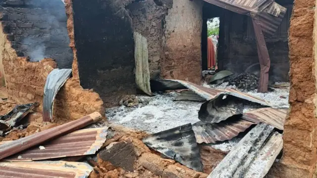 Pipo house wey attackers burn for Naridon community, Kauru LGA, Kaduna State