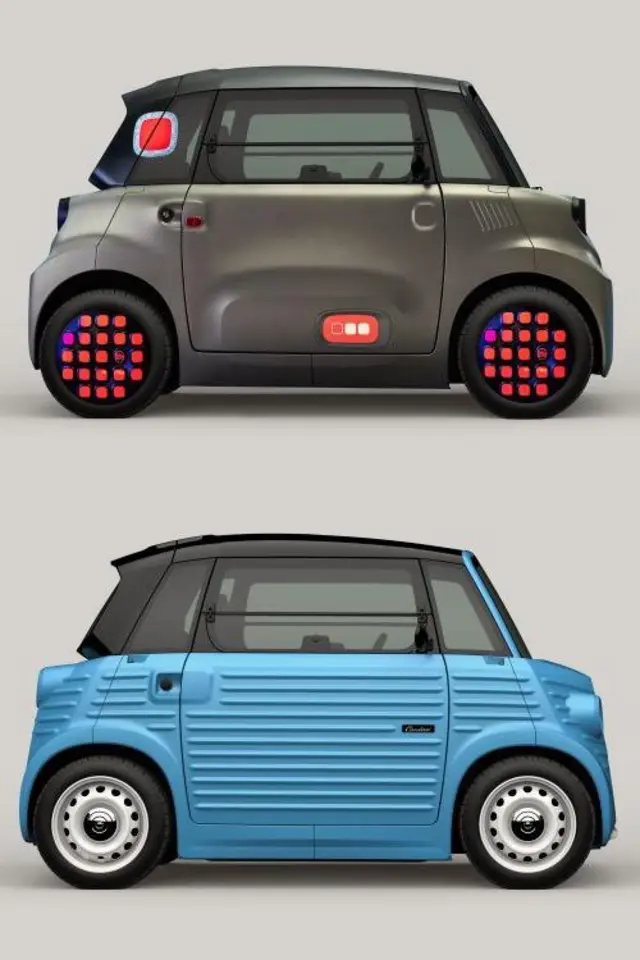 کیت بدنه کاسلانی ظاهر سیتروئن امی (بالا) را به سیتروئن کلاسیک شبیه می‌کند