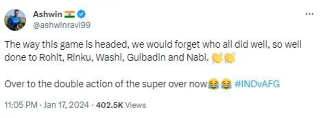 இந்தியா vs ஆப்கானிஸ்தான்: முதல் சூப்பர் ஓவரில் அவுட் ஆன ரோஹித் சர்மா இரண்டாவது முறை வந்தது எப்படி?