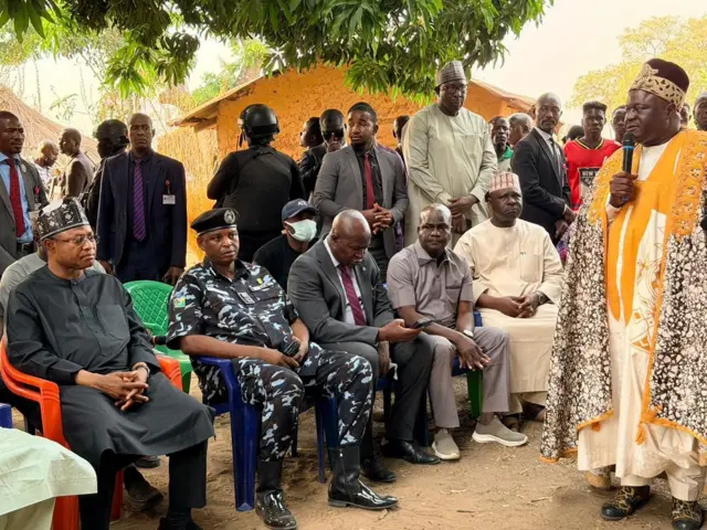 The Head of Kurmin Wali village addresses the KAduna State Governor on his visit on Wednesday, 21 January 2026.
