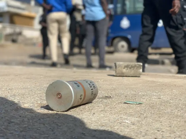 Tear gas wey police fire