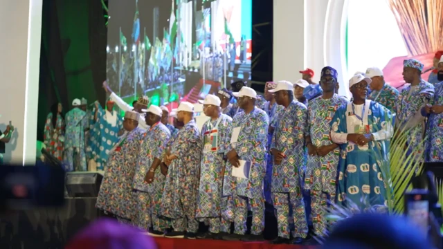 APC leaders mount for stage 