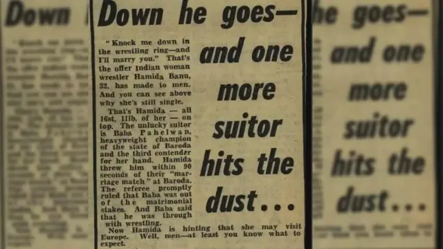 'আরও এক সম্ভাব্য পাত্রের পতন': হামিদা বানো পরাস্ত করলেন আরও এক পুরুষ কুস্তিগিরকে