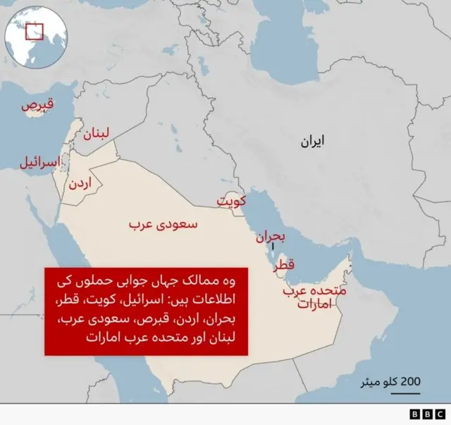 ایران نے کن پڑوسی ممالک کو نشانہ بنایا 