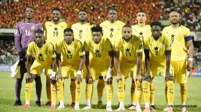 full set of blackstars team before a game