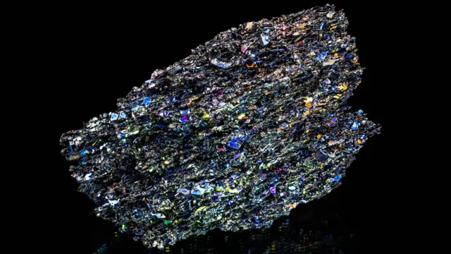 A sparkling mineral rock