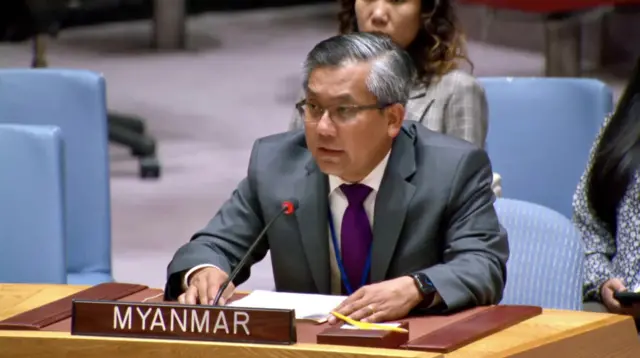 လုံခြုံရေးကောင်စီက မြန်မာ့အရေး တိကျပြတ်သားတဲ့ ဆုံးဖြတ်ချက်ချဖို့ ကုလသံအမတ်ကြီးဦးကျော်မိုးထွန်း ထောက်ပြ 