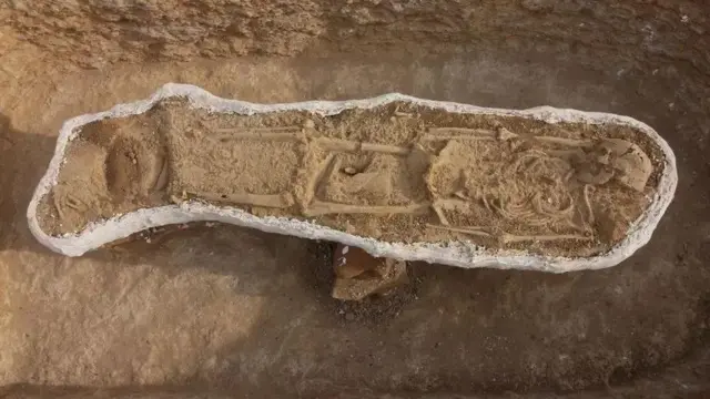 একটি অক্ষত পুরুষ কঙ্কাল পাওয়া গেছে সমাধিস্থলে