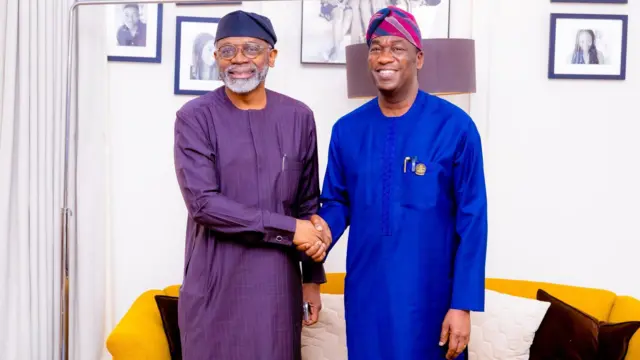 Obafemi Amzat and Femi Gbajabiamila, di chief of staff to President Tinubu