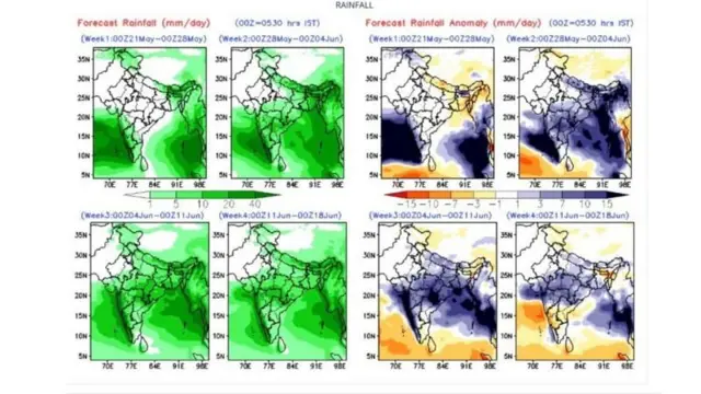पुढच्या चार आठवड्यांसाठी पावसाचा अंदाज