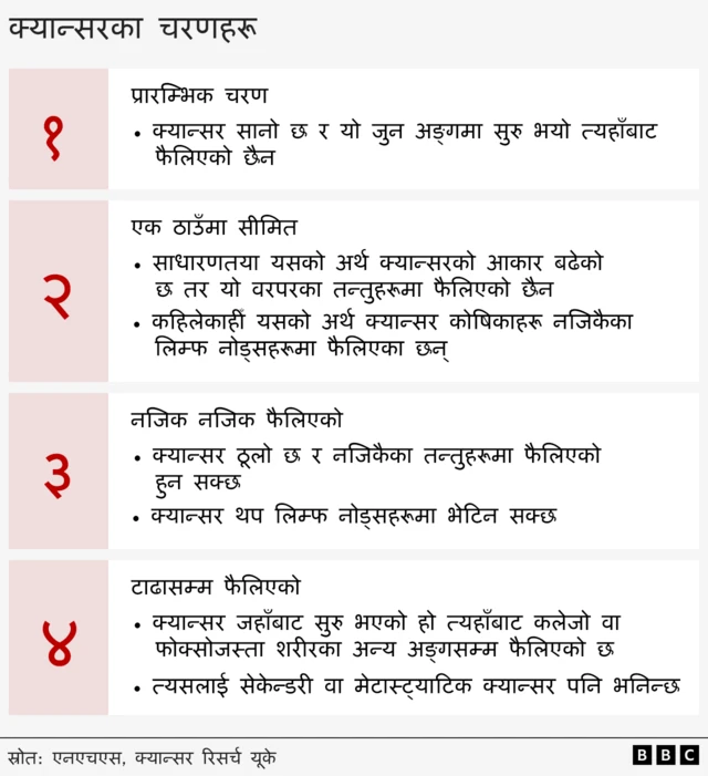 क्यान्सरका चरणहरू