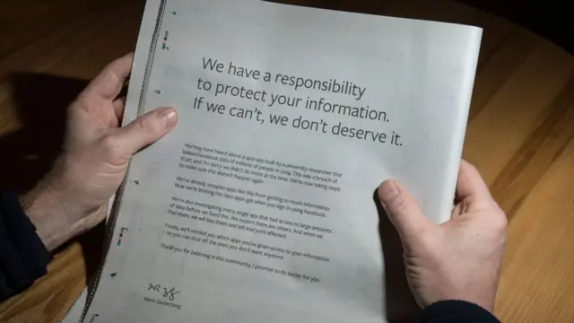 declaraciones firmadas por Zuckerberg