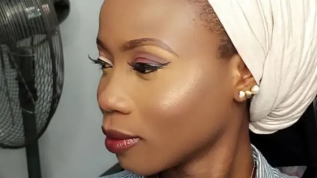 Model wey Ben Isibor do makeup for.