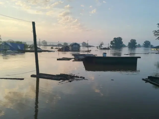 В городе Тулун после паводка