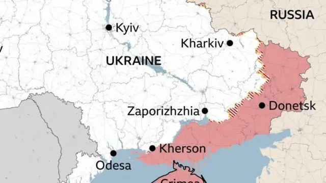 Украинадагы согуш картасы