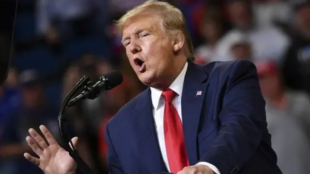 Trump at a speaking engagement