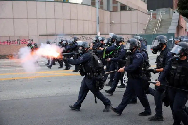 Протесты в Лос-Анджелесе