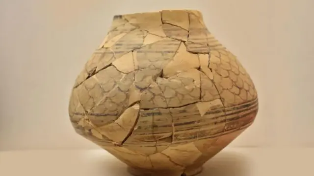 उत्खननात सापडलेले अवशेष