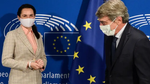 Тихановская и Давид Сассоли