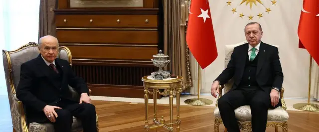 Devlet Bahçeli ve Recep Tayyip Erdoğan