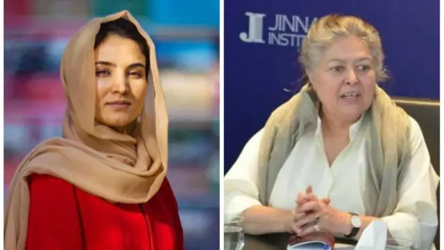 محبوبه سراج، فعال حقوق زنان و حسنا جلیل، معاون پیشین وزارت داخله افغانستان در کنفرانس مونیخ شرکت کرده‌اند