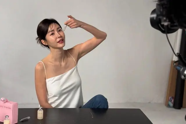 광고를 촬영하는 인플루언서 양지혜 씨