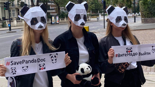 Акция в поддержку задержанных сотрудников PandaDoc в Лондоне