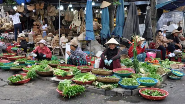 Một khu chợ ở Hội An. Hình chụp năm 2018
