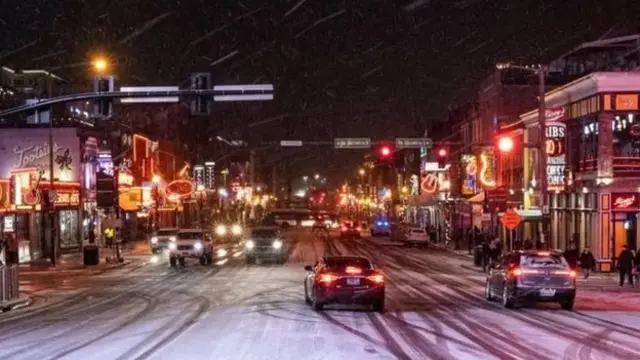 В обычно теплом Нэшвилле - невиданные морозы