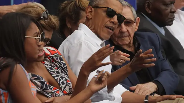 பராக் ஒபாமா மற்றும் ராவுல் காஸ்ட்ரோ