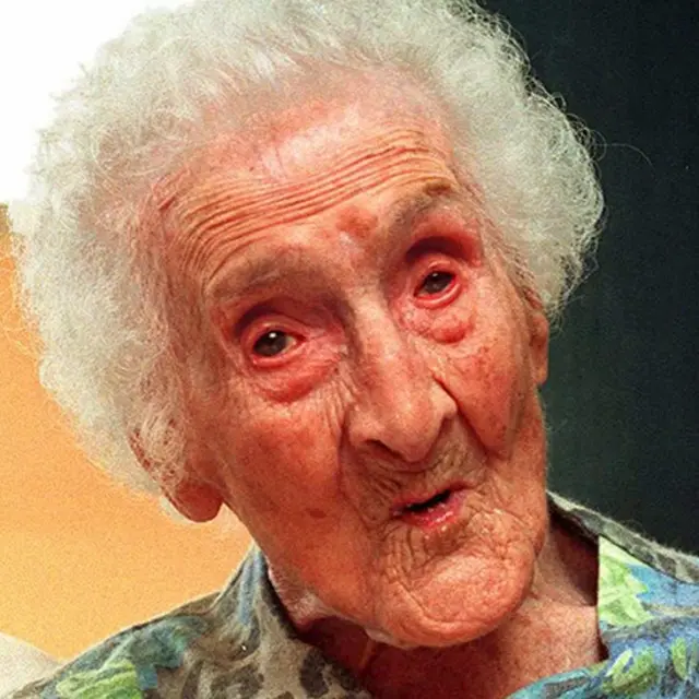 La francesa Jeanne Calment el día de su cumpleaños 120, en 1995.