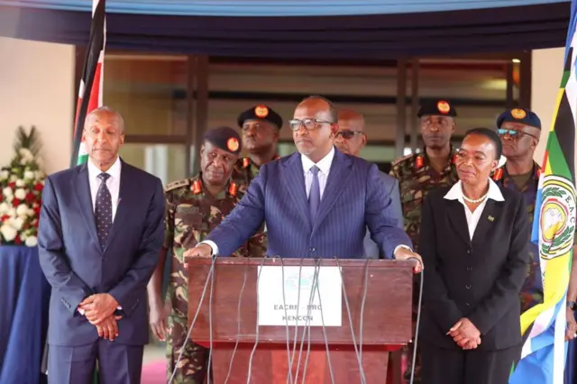 Ducaale oo ka hadlaya xafladda sagootinka ciidamada Kenya ee loo diray DRC Congo