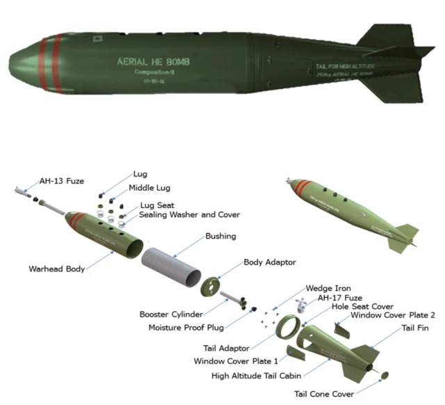 လေကြောင်းတိုက်ခိုက်မှုတွေမှာ စစ်ကောင်စီတပ်အဓိကသုံးနေတဲ့ ကပစ ၂၁ ထုတ် ပေါင် ၅၅၀ ဗုံး