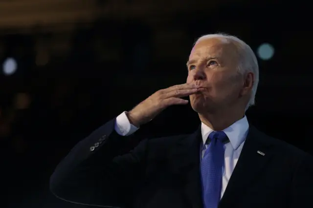 El presidente Joe Biden en la Convención Nacional Demócrata en Chicago, Estados Unidos, el 19 de agosto de 2024.