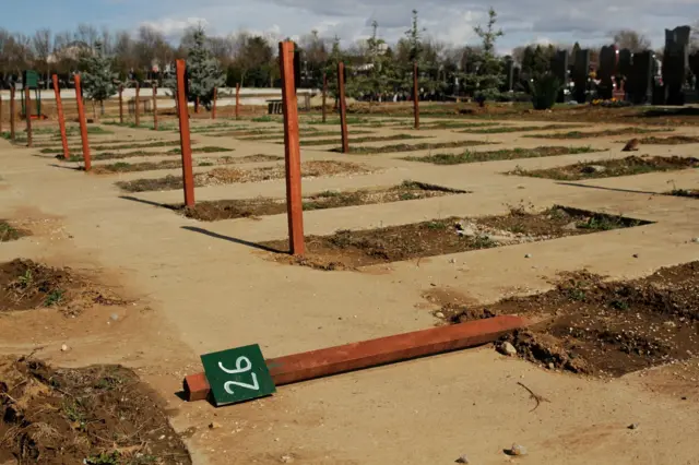 Grobna mesta na Orlovači obeležena brojevima