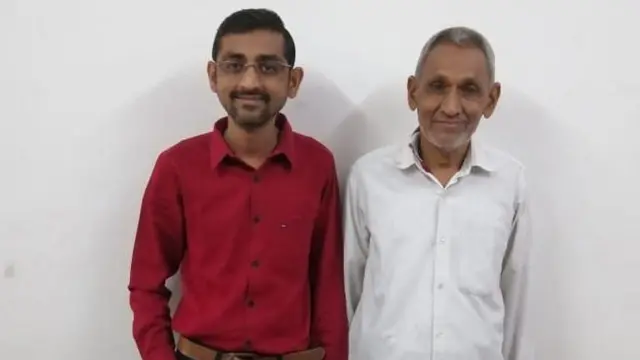 પાર્થ કોરિંગા તથા તેમના પિતાની તસવીર 