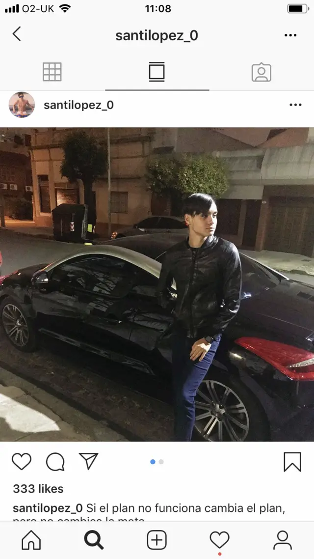 Santiago Lopez nọ nso ụgbọala ya